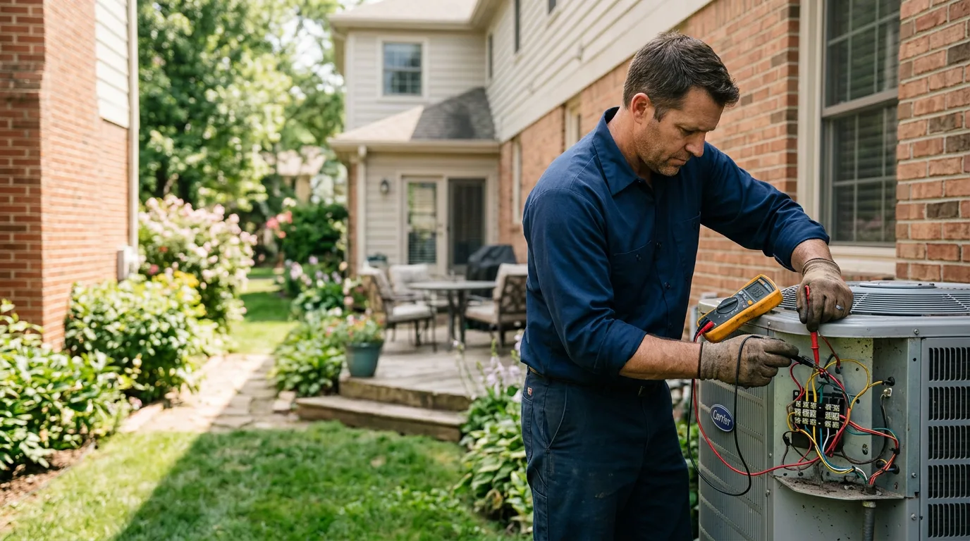 HVAC technician working near Fort Mckavett, TX